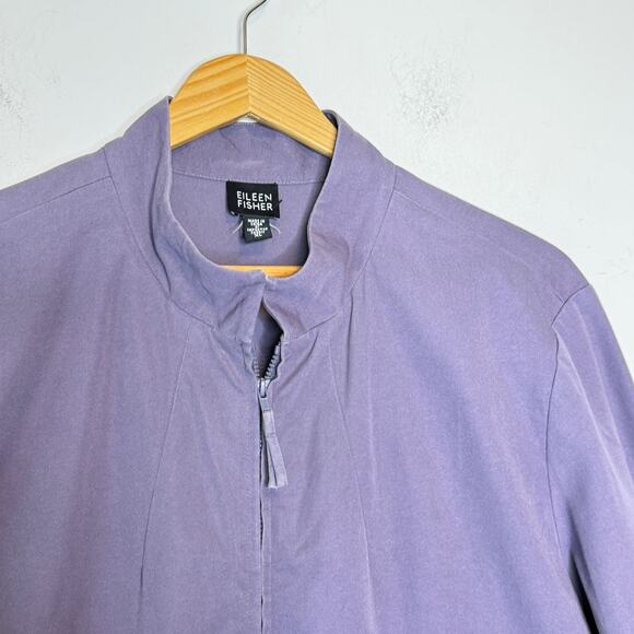 Eileen Fisher Jacket Womens XL Soft Purple Full Zip Lightweight Casual Outerwear - Picture 5 of 10